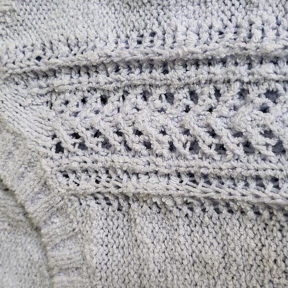 JCrew Re-Imagined Bobble Stitch Ruffle Sleeve Cable Knit Sweater, Grannycore - Picture 12 of 15